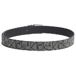 Ceinture réversible Calvin Klein Ck Jeans en cuir noir & monogramme