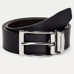 Ceinture reversible Tommy Hilfiger Layton cuir noir et marron