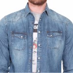 Chemise en jean LTC Le Temps des Cerises homme Regis