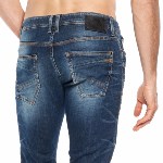 Jeans homme Japan Rags 711 Basic coupe ajustée délavage WT177