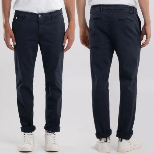 Pantalon Chino Replay hyperflex bleu marine