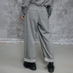 Pantalon large femme Freeman T Porter Naya Dalton gris