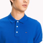 Polo Tommy Hilfiger Jeans homme en coton bleu nautical blue