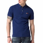 Polo Tommy Hilfiger modèle Pilot Big Flag Polo bleu pour homme