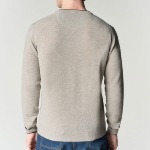 Pull en laine Us Polo Assn homme gris beige
