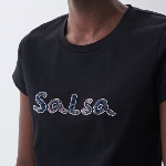 T Shirt noir Salsa pour femme