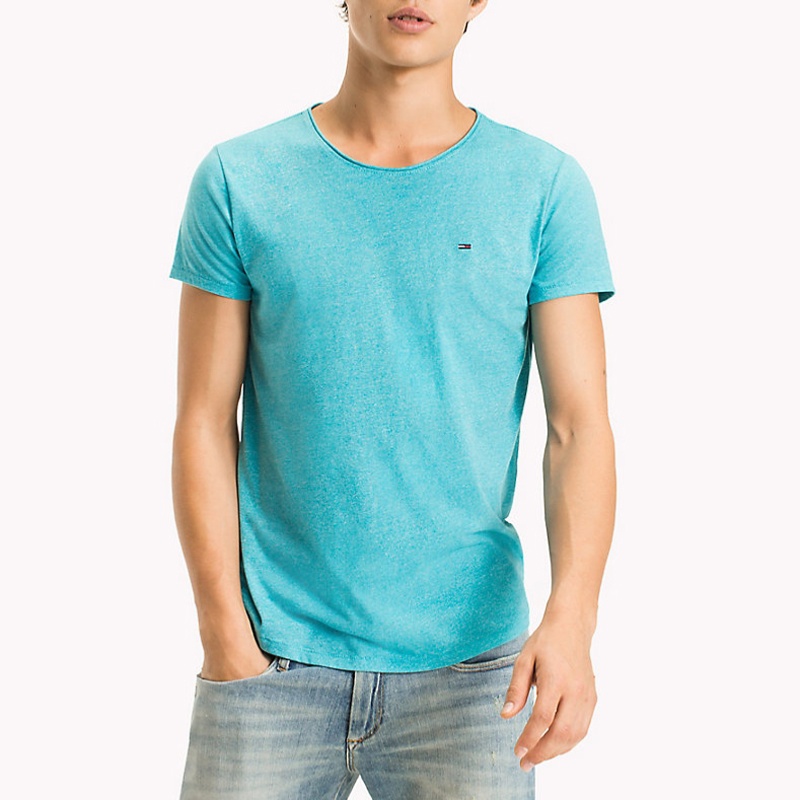 tee shirt bleu turquoise homme