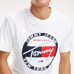 T Shirt blanc Tommy Hilfiger Jeans Circle Tee pour homme