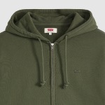 Veste sweat zippé capuche Levis Kaki