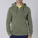Veste / Sweat zippé capuche Us Polo Assn kaki