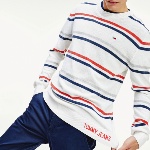 Pull Tommy Hilfiger / Tommy Jeans homme blanc rayé