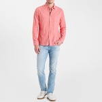 Chemise en lin rose Le Temps des Cerises Rodes pour homme