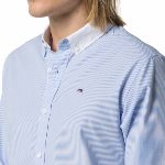 Chemise Tommy Hilfiger homme Faxon bleu rayé, col blanc