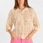 Gilet cardigan femme Le Temps des Cerises Elmar beige