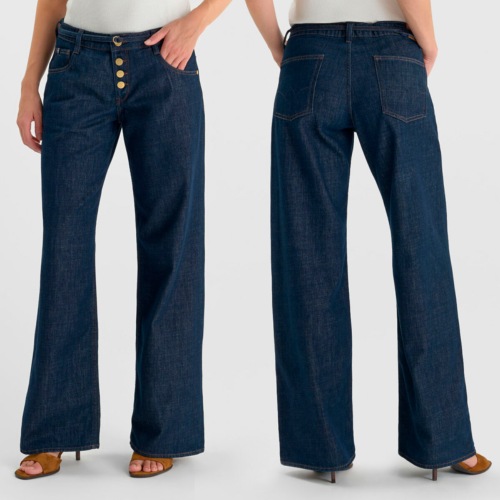 Jeans wide legs brut femme Le Temps des Cerises Lauryn wash