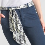 Pantalon chino femme Le Temps des Cerises Dyli bleu marine