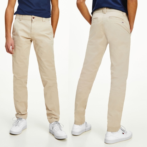 Pantalon Chino Tommy Hilfiger Jeans homme beige coupe slim