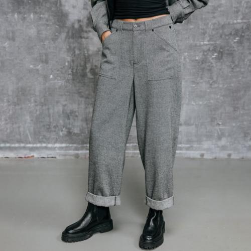 Pantalon large femme Freeman T Porter Naya Dalton gris