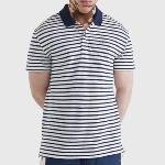 Polo rayé Tommy Hilfiger Jeans homme bleu marine et blanc