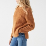 Pull en laine et mohair camel Salsa pour femme