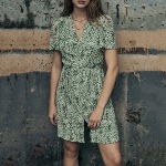 Robe Freeman T Porter Mila Bucolic liberty vert