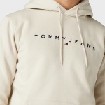 Sweat capuche hoodie Tommy Hilfiger Jeans beige pour homme