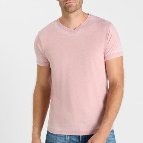 T Shirt Le Temps des Cerises homme Akru rose chiné