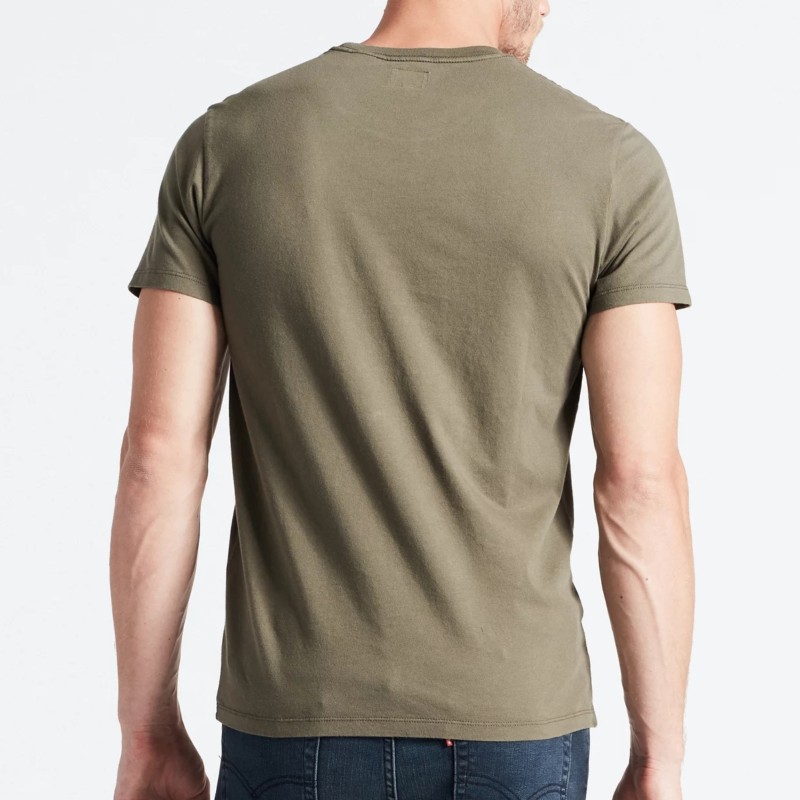 Tee-shirt col rond Levi's® Original en coton vert kaki | Rue Des Hommes