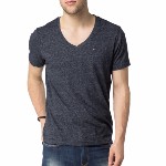 T Shirt Tommy Hilfiger homme modèle Panson gris anthracite