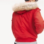 Blouson Tommy Hilfiger Jeans pour homme bomber technique rouge