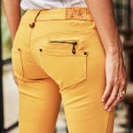 Pantalon 7/8 éme femme Freeman T Porter Alexa Cropped jaune