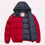 Doudoune Tommy Hilfiger Jeans homme rouge et bleu marine