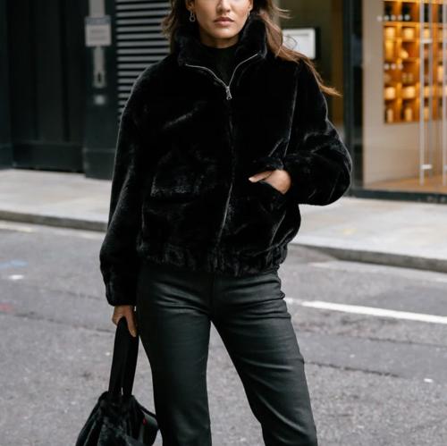 Veste fausse fourrure Freeman T Porter Solly noire