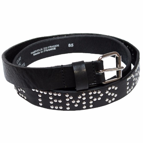 Ceinture Le Temps des Cerises femme modèle Smaly en cuir noir