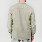 Chemise Le Temps des Cerises Rodes en lin gris kaki