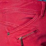 Jean slim Freeman T Porter modèle Coralie Magic Color fushia pour femme