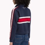 Sweat vintage femme Tommy Hilfiger Jeans bleu marine