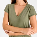 T Shirt Le Temps des Cerises femme Ona Kaki