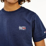 T Shirt Tommy Hilfiger bleu marine avec logo Tommy Jeans