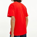 T Shirt Tommy Jeans rouge avec logo brodé