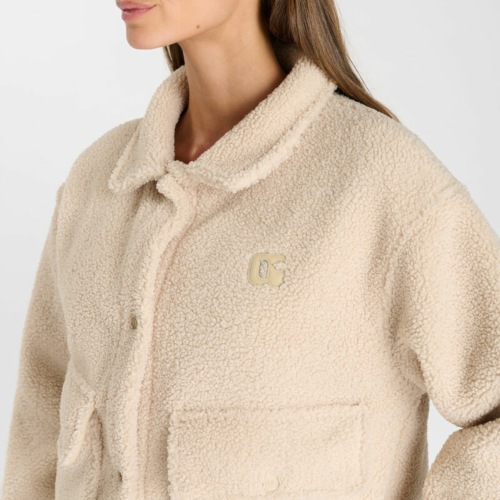 Veste sherpa femme Le Temps des Cerises Floriane beige ivory