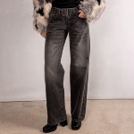 Jeans large Freeman T Porter femme Agatha wide legs gris