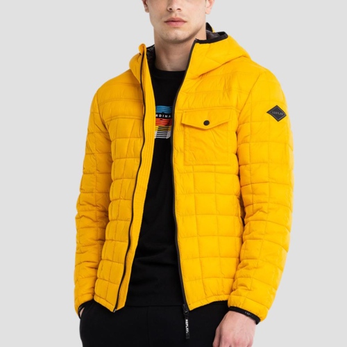 Doudoune légère jaune Replay Jeans pour homme