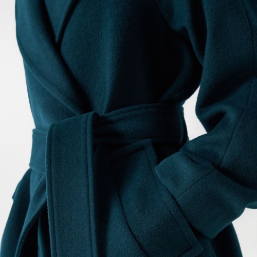 Manteau en drap de laine vert fonc?� Salsa Jeans femme