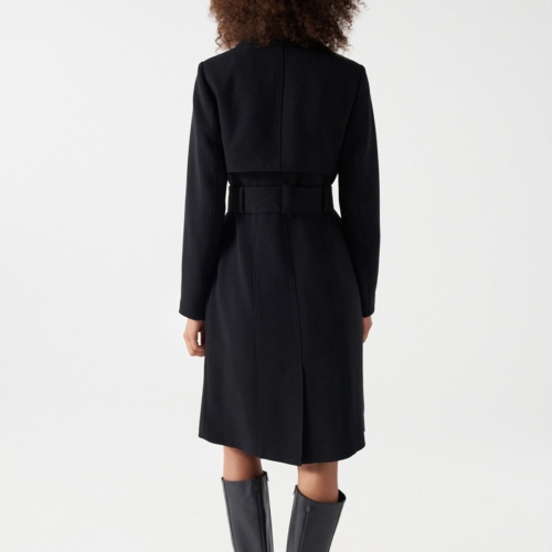 Manteau en gabardine noire Salsa Jeans femme