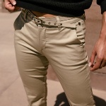 Pantalon chino Freeman T Porter Claudia beige