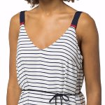 Robe Tommy Hilfiger modèle A-line blanc rayé bleu marine