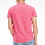 T Shirt homme Tommy Hilfiger Jeans en coton rose fushia chiné