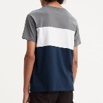 T Shirt Levis homme Colorblock Tee marine blanc et gris