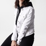 Veste en jeans blanc Salsa femme